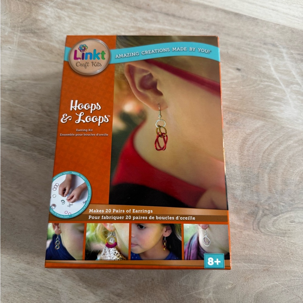 Linkt Craft Kits Hoops & Loops Earring Kit NIB